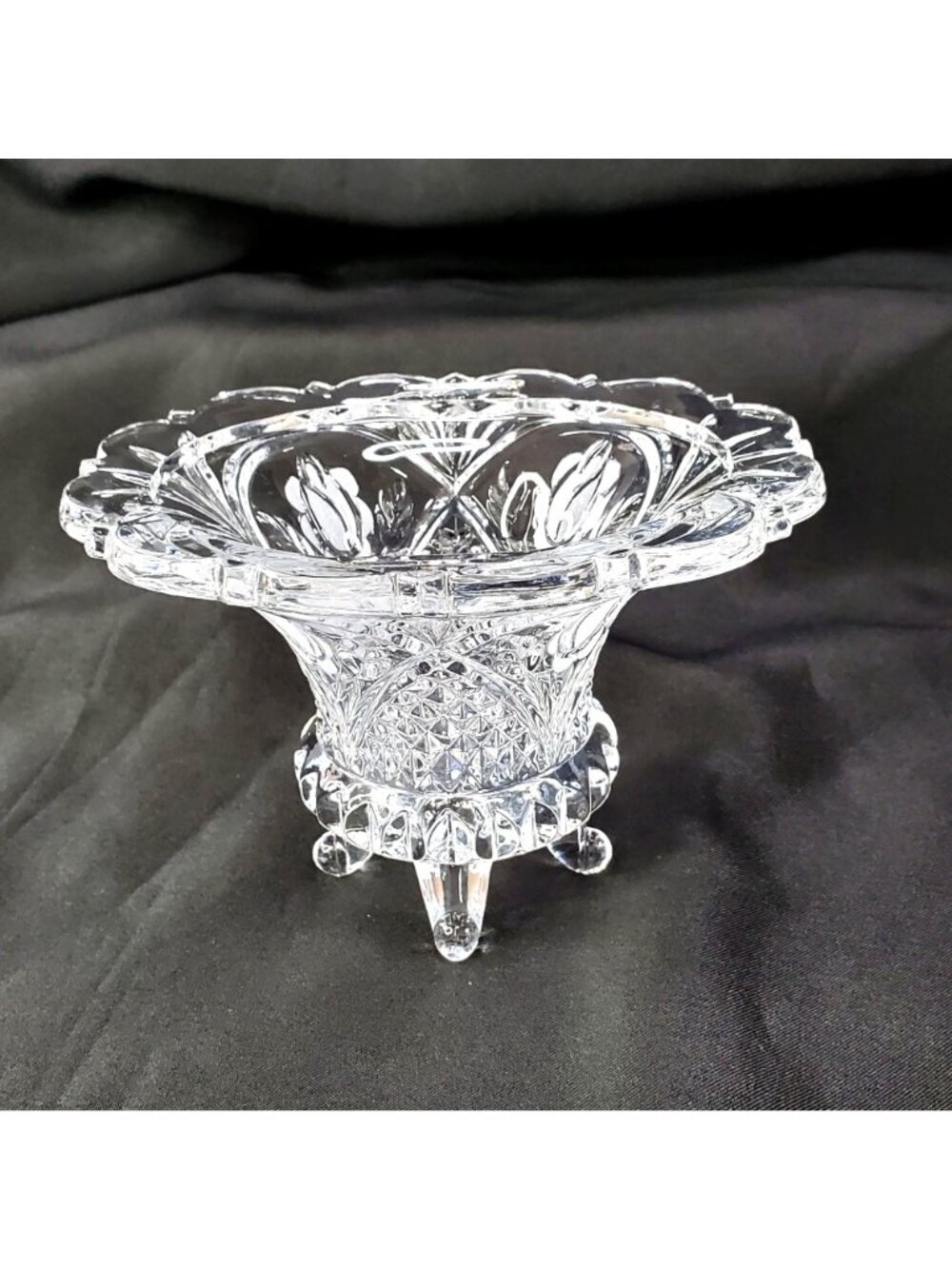 VTG Footed Candy Dish 24% Lead Crystal The European Collection Germany 4" tall - Picture 7 of 12